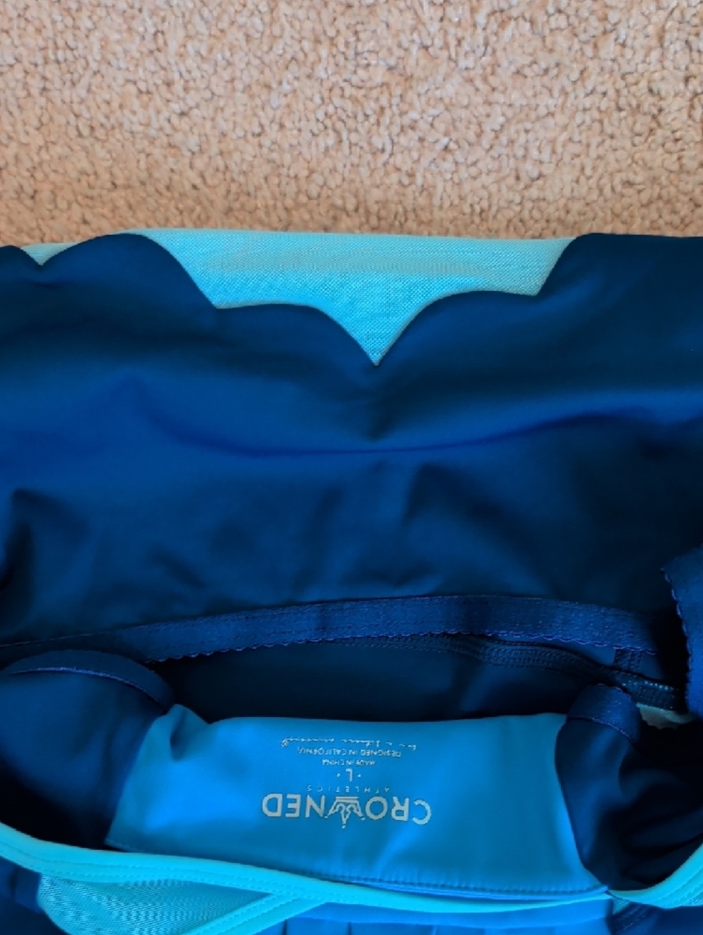 Crowned Athletics Mermaid Inspired Blue Two-Tone Athletic Top - Picture 3 of 3